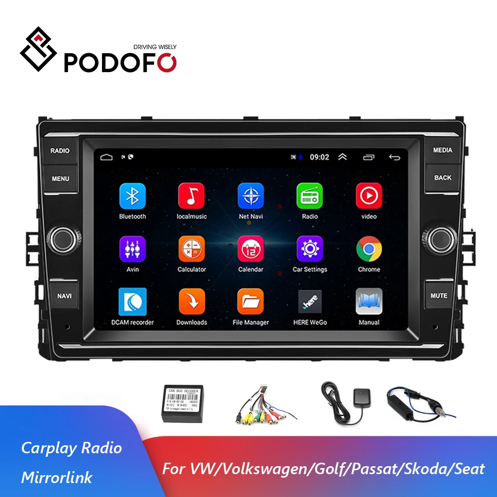 Автомагнитола Podofo мультимедийный плеер на Android с GPS для