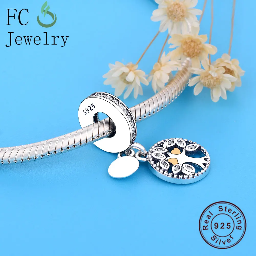 Шарм браслет из серебра 925 пробы с фирменным цирконием Древо жизни|Бусины| |