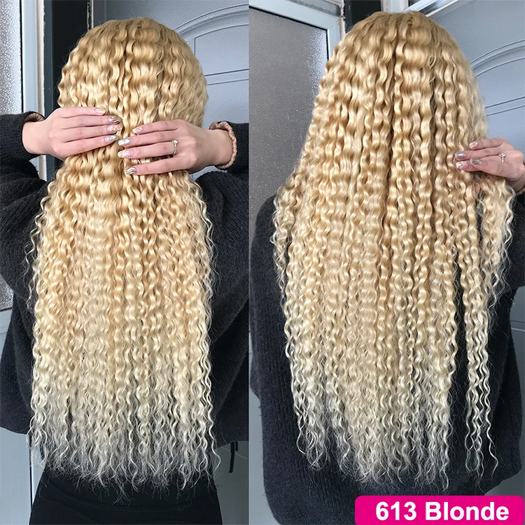Bestsojoy "-26" 613 блонд вьющиеся фронтальные парики Омбре цветные бордовые Имбирные кружевные передние человеческие волосы парики remy волосы для женщин - Цвет: 613 Blonde