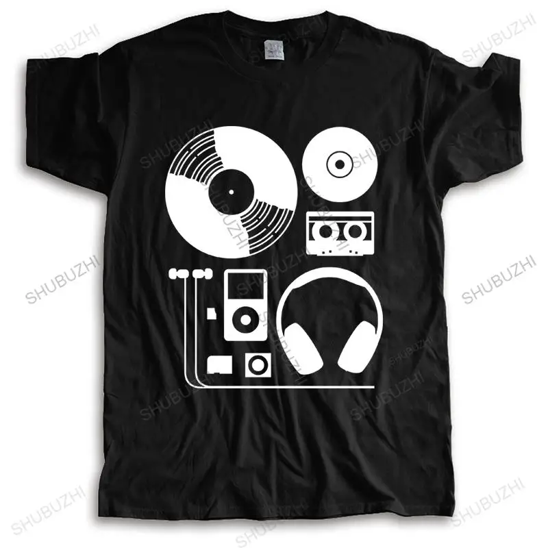 

Летняя мужская футболка бренда teeshirt Эволюция музыки оборудование Свободная крутая хлопковая модная футболка для него размера плюс футболк...