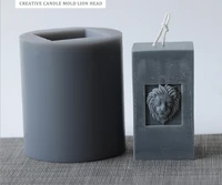 loven diy material handmade candle mold creative candle lion head mold european retro aromatherapy candle ornaments