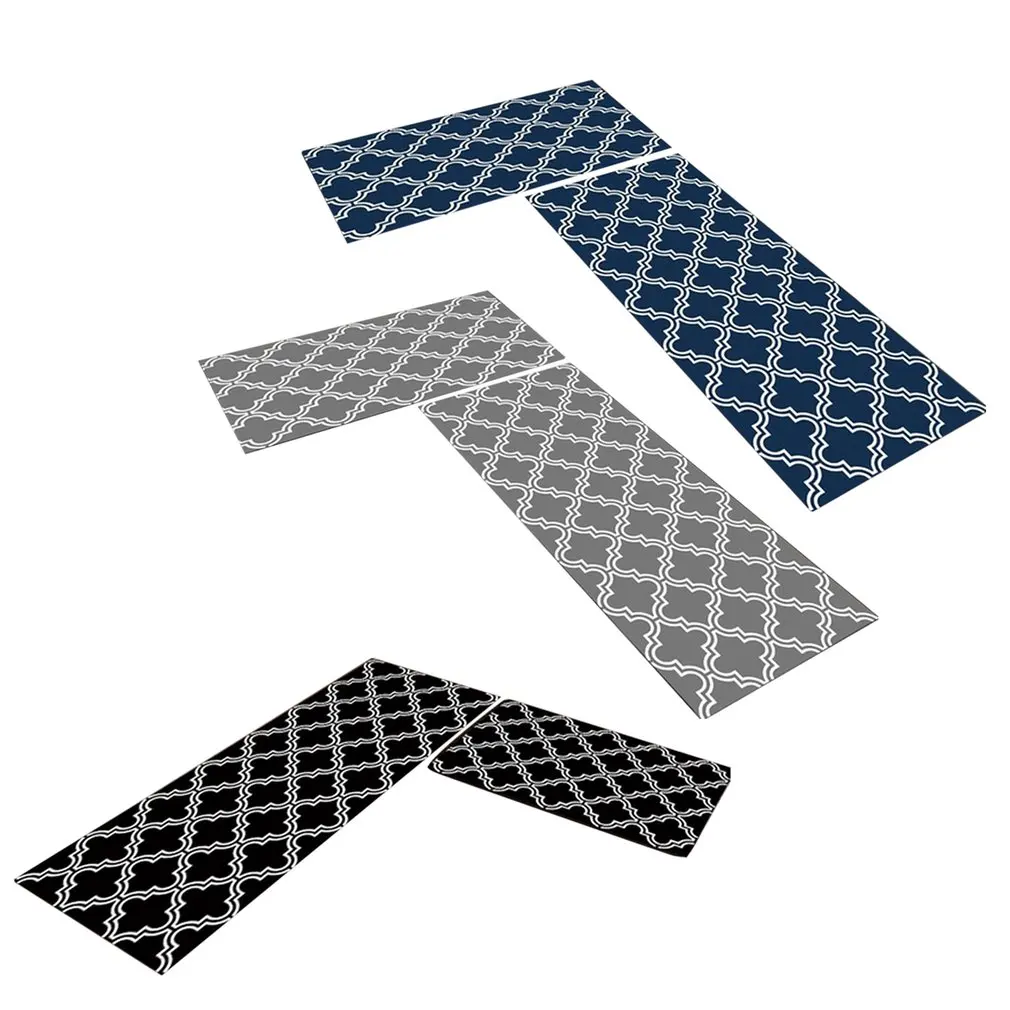 Противоскользящий кухонный коврик напольное покрытие с геометрическим рисунком