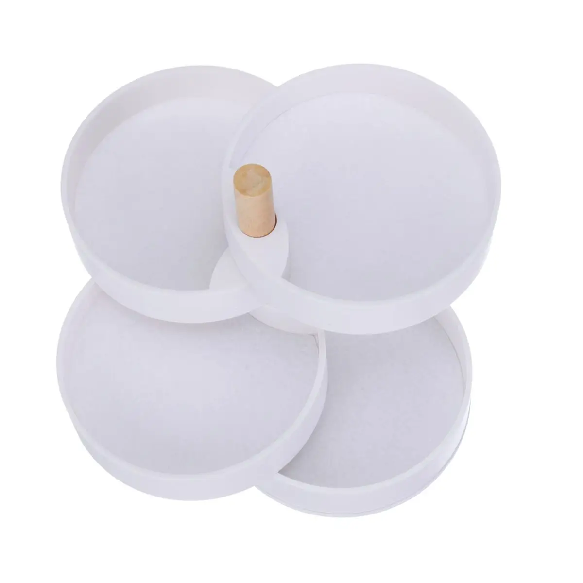 

1pcs Girl Earrings Plate Jewelry Box 360 Degree Roating Earrings Ring Jewelry Display Storage Box Multi-layer Organizer