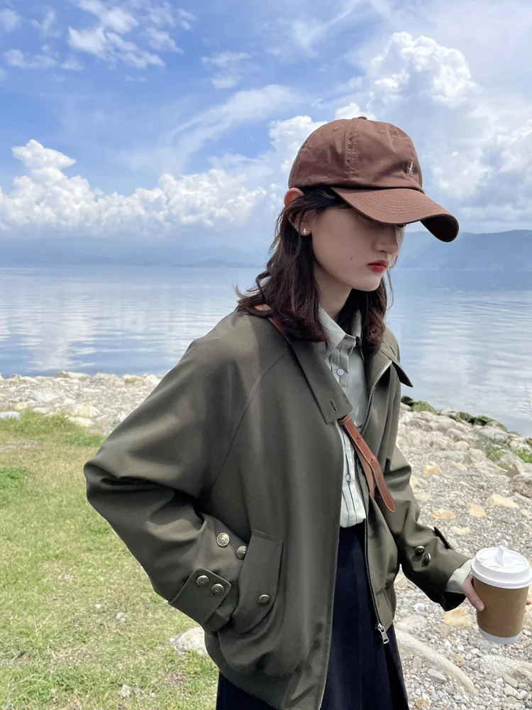 

Jacket Coat Women's Spring And Autumn New High Sense Fried Street Short, Small Raglan Sleeve Jacket Short Coat