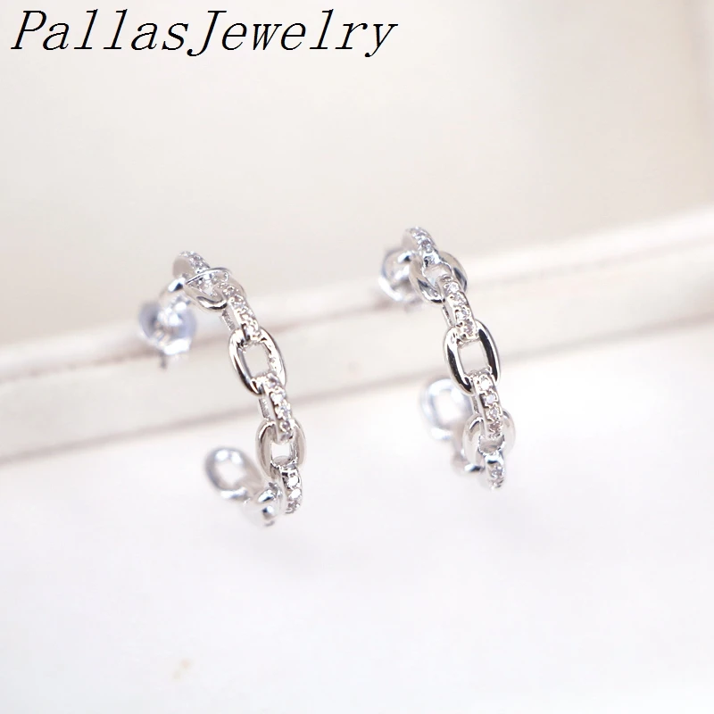 5 пар кубического циркония модные ювелирные изделия круг Шарм серьги гвоздики CZ