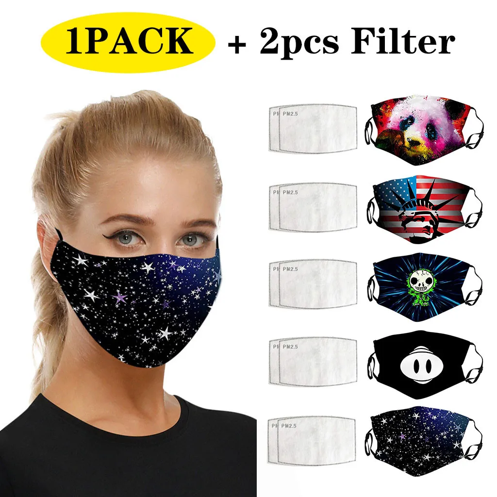 Модный многоразовый уход за кожей лица крышка mascarillas Женщины Мужчины Велоспорт