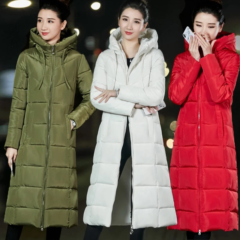 

S-6XL autumn winter sale Women Plus size Fashion cotton Down jacket hoodie long Parkas warm Jackets Female winter coat clothes