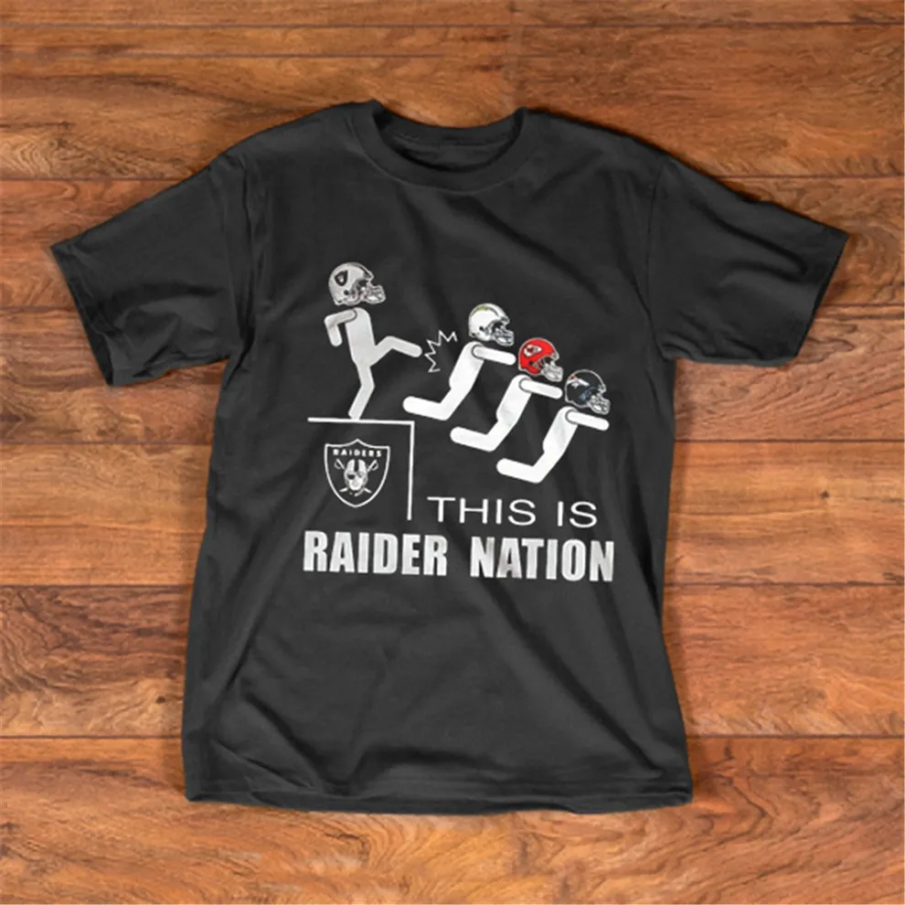 This Is Raider Nation Raiders Oakland Raider Football T Shirt Bodybuilding Tee Shirt