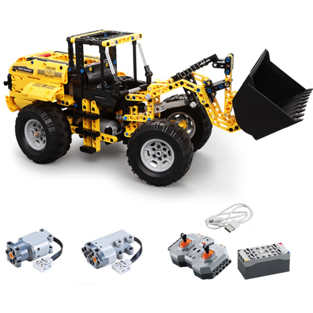 Радиоуправляемый экскаватор колесный погрузчик бульдозер Электрический