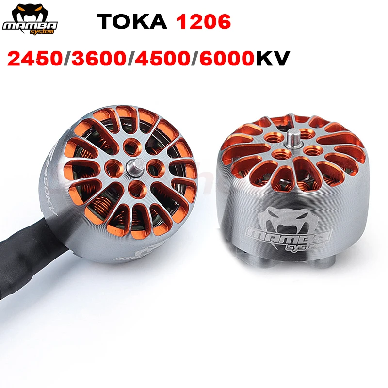 4 шт. DIATONE Mamba Toka 1206 2450/3600/4500/6000KV FPV Бесщеточный двигатель 2 дюйма 3 пропеллер 2-6S Lipo 9x9