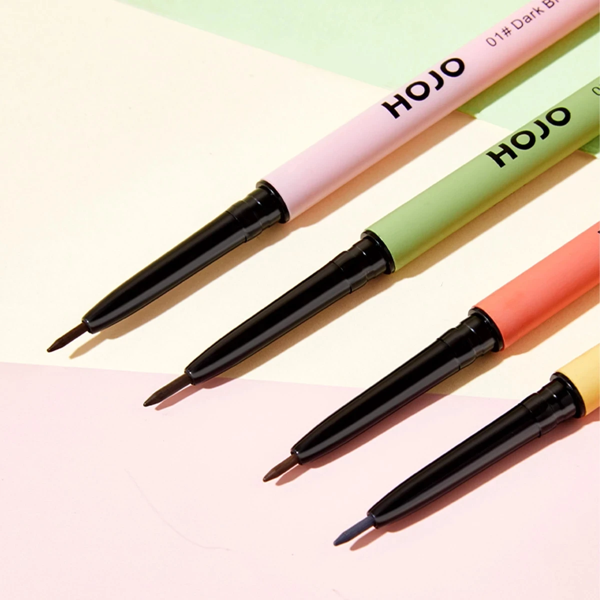 Hojo slim eyebrow pencil colorful appearance long lasting waterpoof coffee brown black microblading eyebrow pen BN288