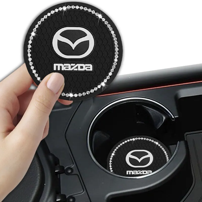 

1pcs Diamond Car Cup Holder Coaster Non Slip Pad Mat Interior for Mazdas 3 Mazdas 6 CX 5 CX-5 CX3 323 Accessories Car Styling