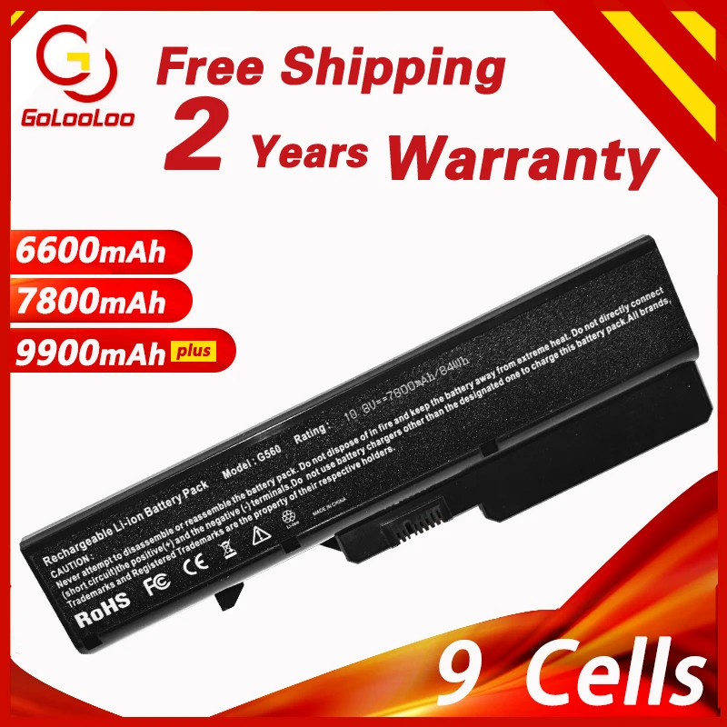 

Golooloo 9 Cells Laptop Battery for Lenovo G560 G460 G570 G575 V470 V570 V370 G470 G565 B570 L09S6Y02 L09M6Y02 LO9L6Y02 L09C6Y02