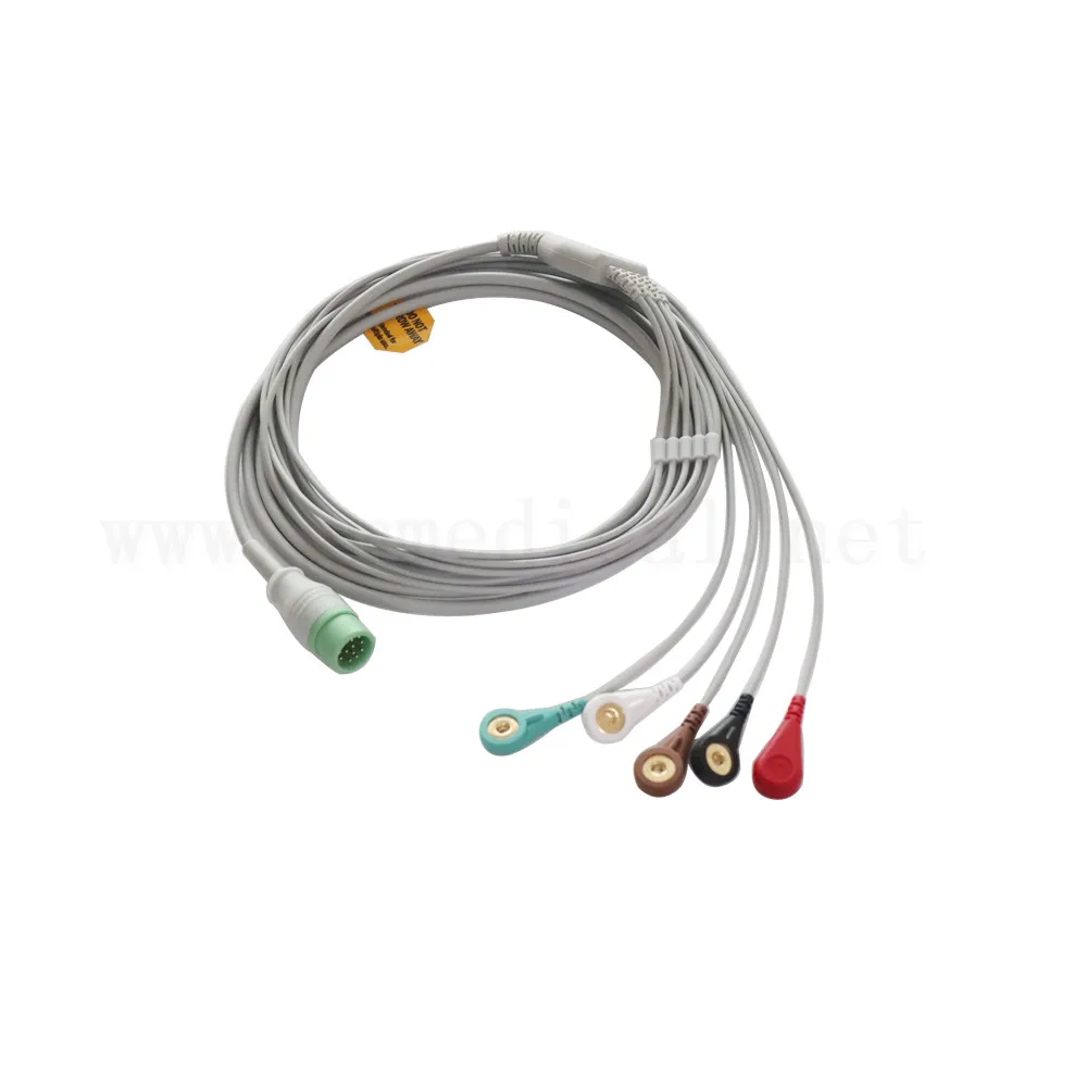 Совместимость с Comen C50 C60 C80 5 ЭКГ кабель леадвирес круглый 12PIN Применение монитор