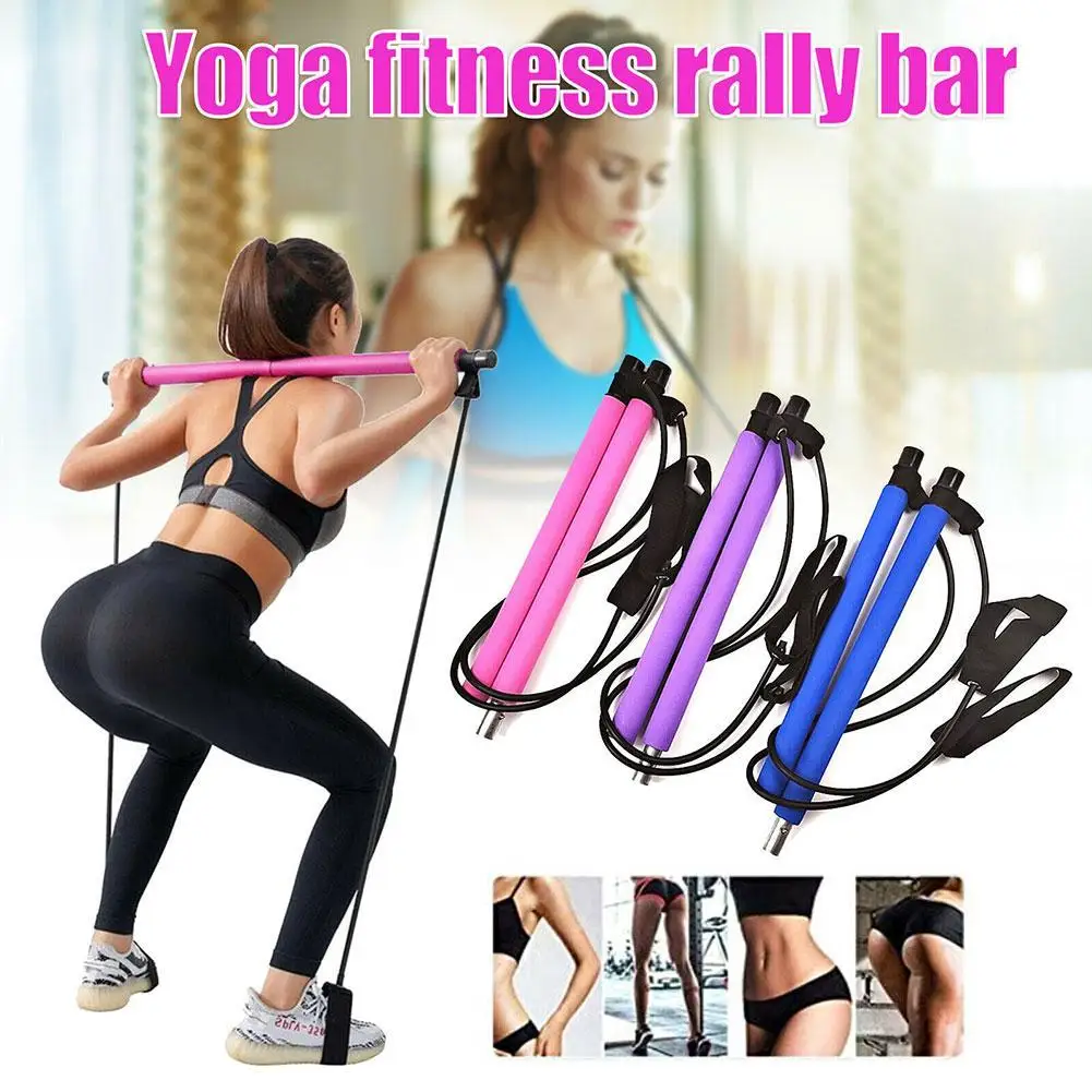 

Pilates Yoga Stick Sports Fitness Training Resistance Body Band Elastic Home Band Exercise Resistance Tension Band Training O0U6