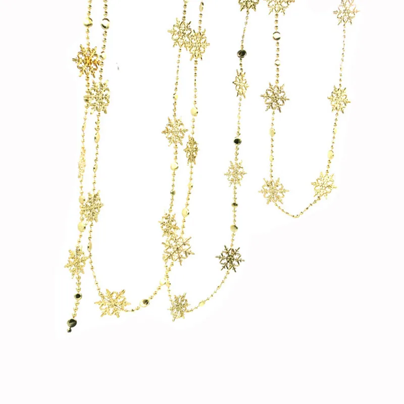 Рождественское украшение Снежинка цепь ПВХ двери окна украшения для