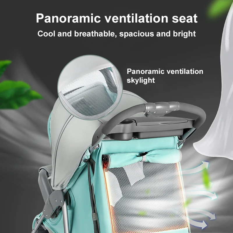 Легкая детская коляска Shenma до 9 кг компактная складная четырехколесная