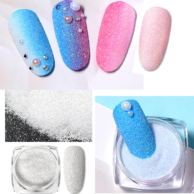 1 коробка сахарный порошок для ногтей блестящий градиентный лазер блестящее