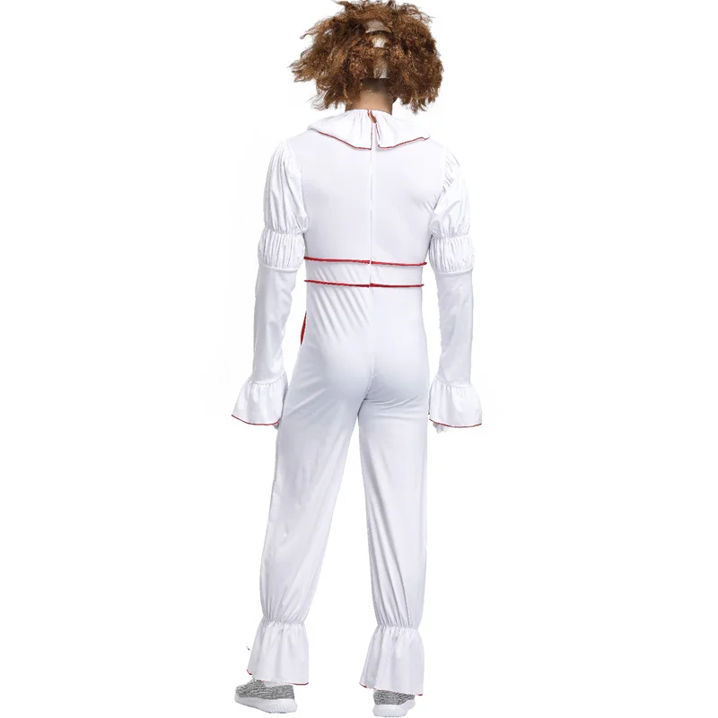 White Horror Clown Joker Pennywise Killer Clown Cosplay Costume Adult Men Costume Fancy Halloween Outfit Suit Clown Costume