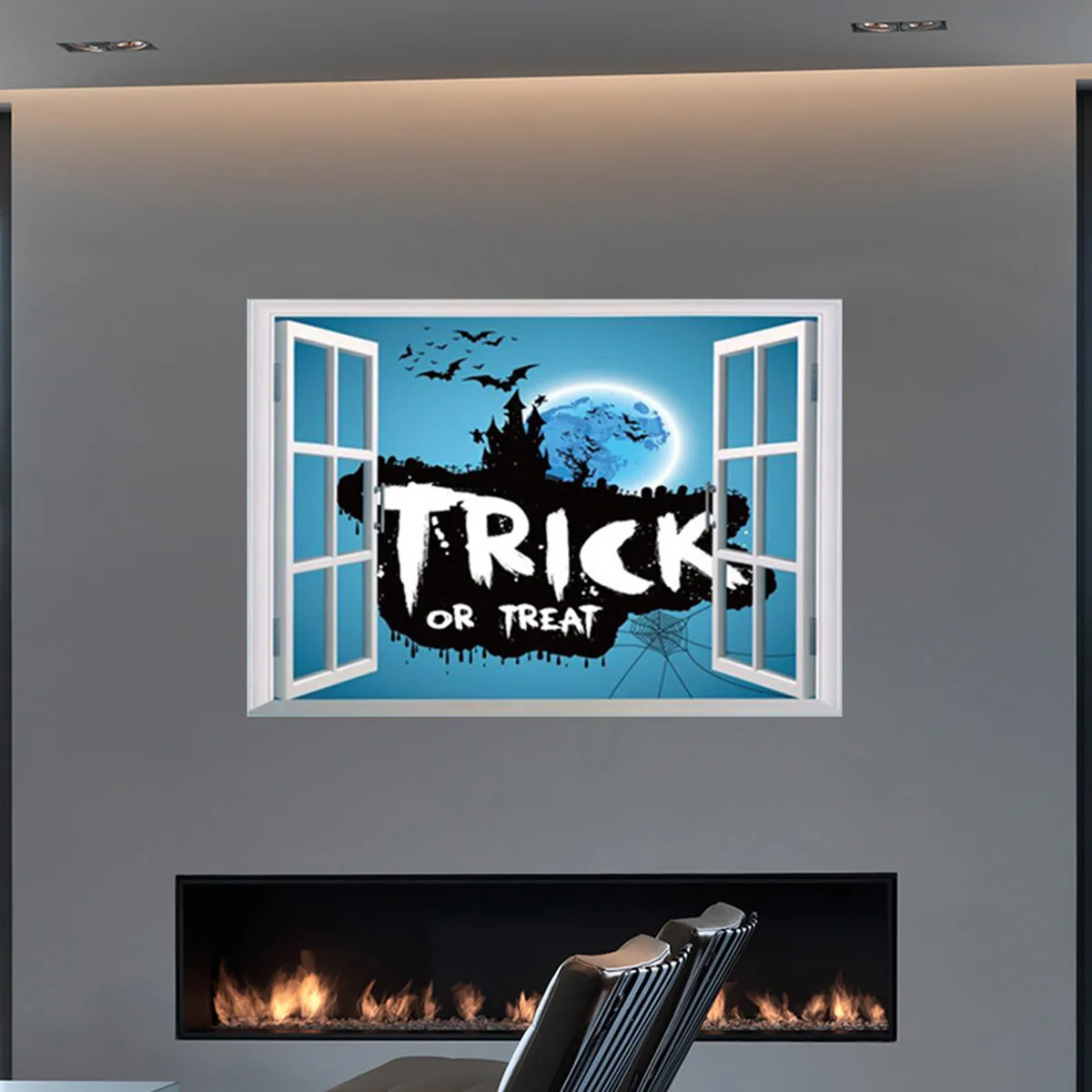 3D Наклейка на стену Хэллоуин наклейка с изображением замка или фокусов