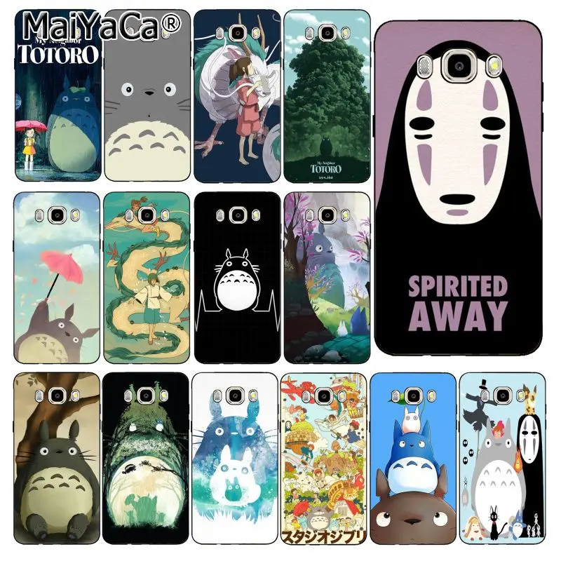 Чехол для телефона MaiYaCa Cute Totoro spirted Away Ghibli Miyazaki Anime black Samsung J7 J6 J8 J4 J4Plus DUO J7NEO J2