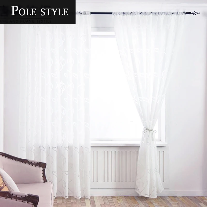 

1PCS Modern Decorative Curtains Tulle Jacquard Gray Curtains Window Curtain For Bedroom Window Blind Treatment Home Textile