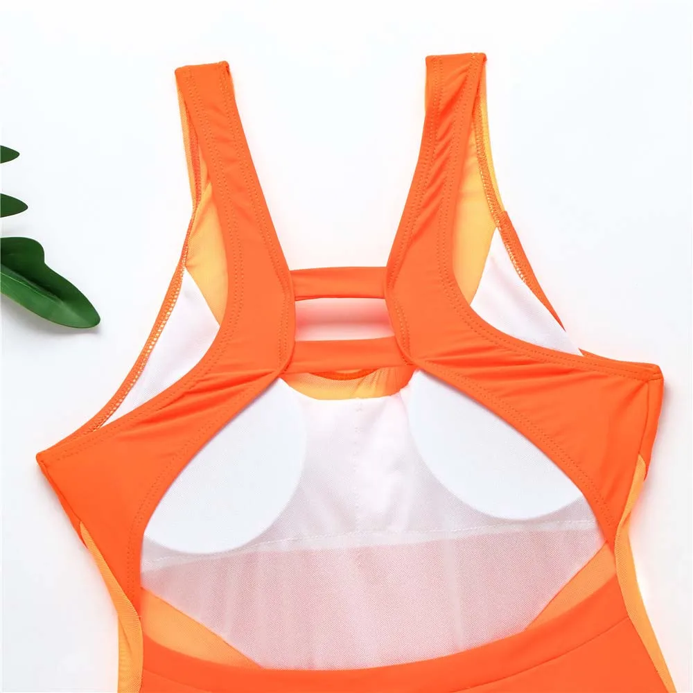 

Paotang 2021 Brazil new Fashion Trend Solid Bikini Woman One-Piece Swimsuit Tight-Fitting Transparent Sexy Fashionable Beachwear