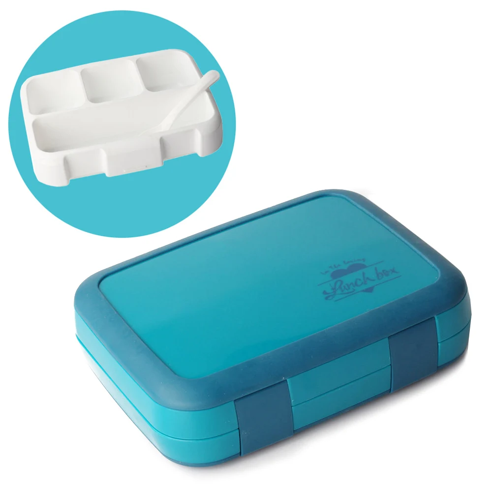 Blue TUUTH Ланч-бокс для микроволновки герметичная Bento коробка для детей несколько сетки переносной пищевой контейнер - Цвет: Blue