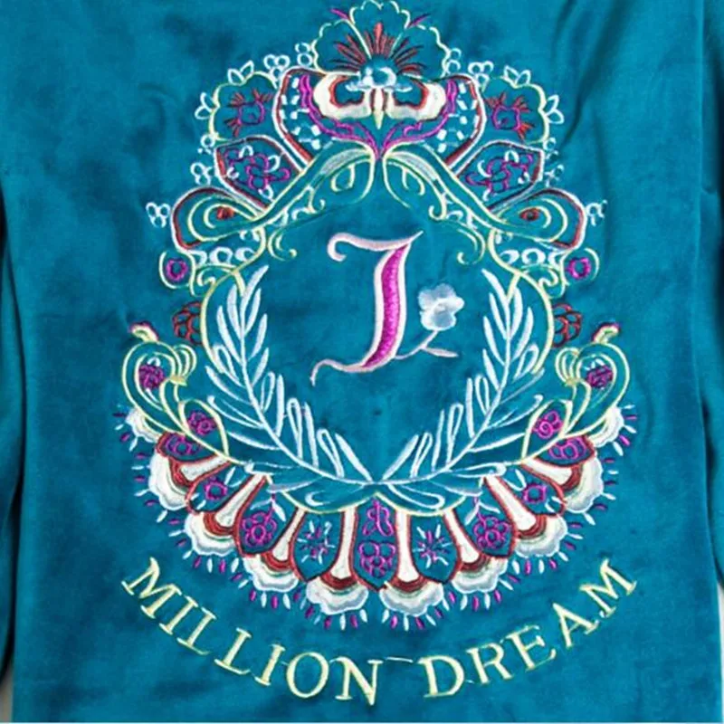 

Spring / Fall /2020 Women's Brand Velvet fabric Tracksuits Velour suit women Track suit Hoodies and Pants Rose red