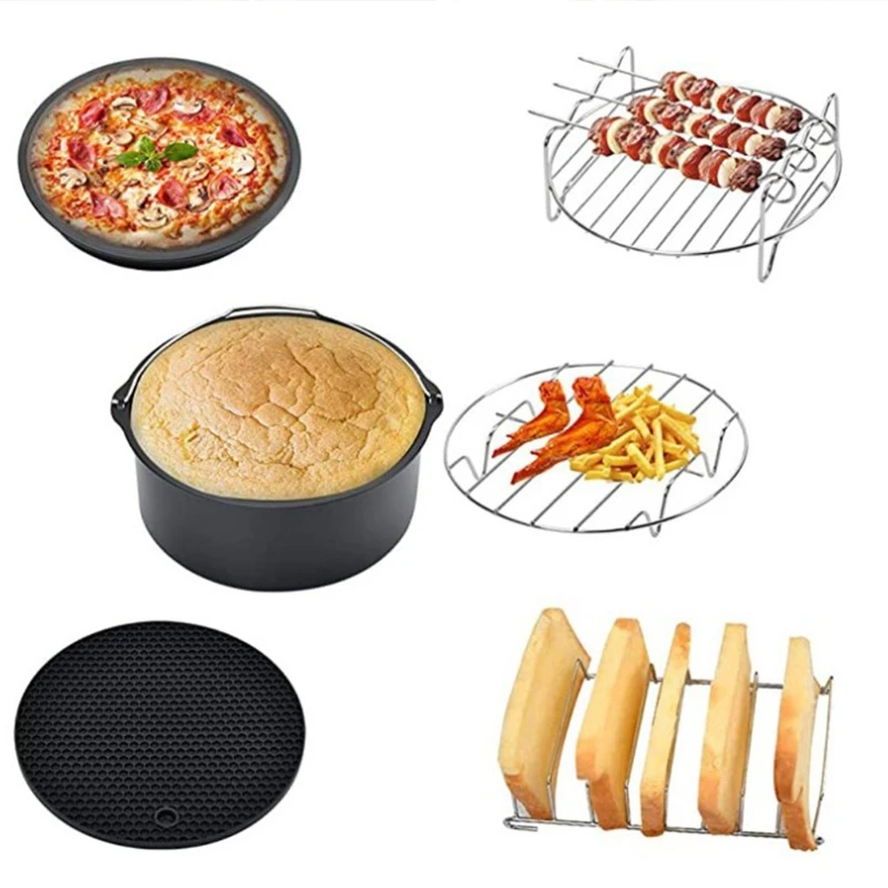 

Air Fryers Accessories 12 Pieces BPA Free Safe Nonstick Coating Stainless Steel Material Kitchen Cooking Tool 1 Set