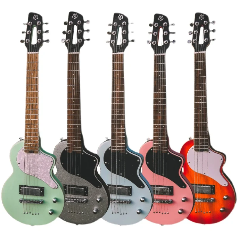 

Мини-электрогитара 32 дюйма, разноцветная Детская электрическая гитара, двойной захват, переключаемая сумка для бесплатной гитары, популярная гитара унисекс