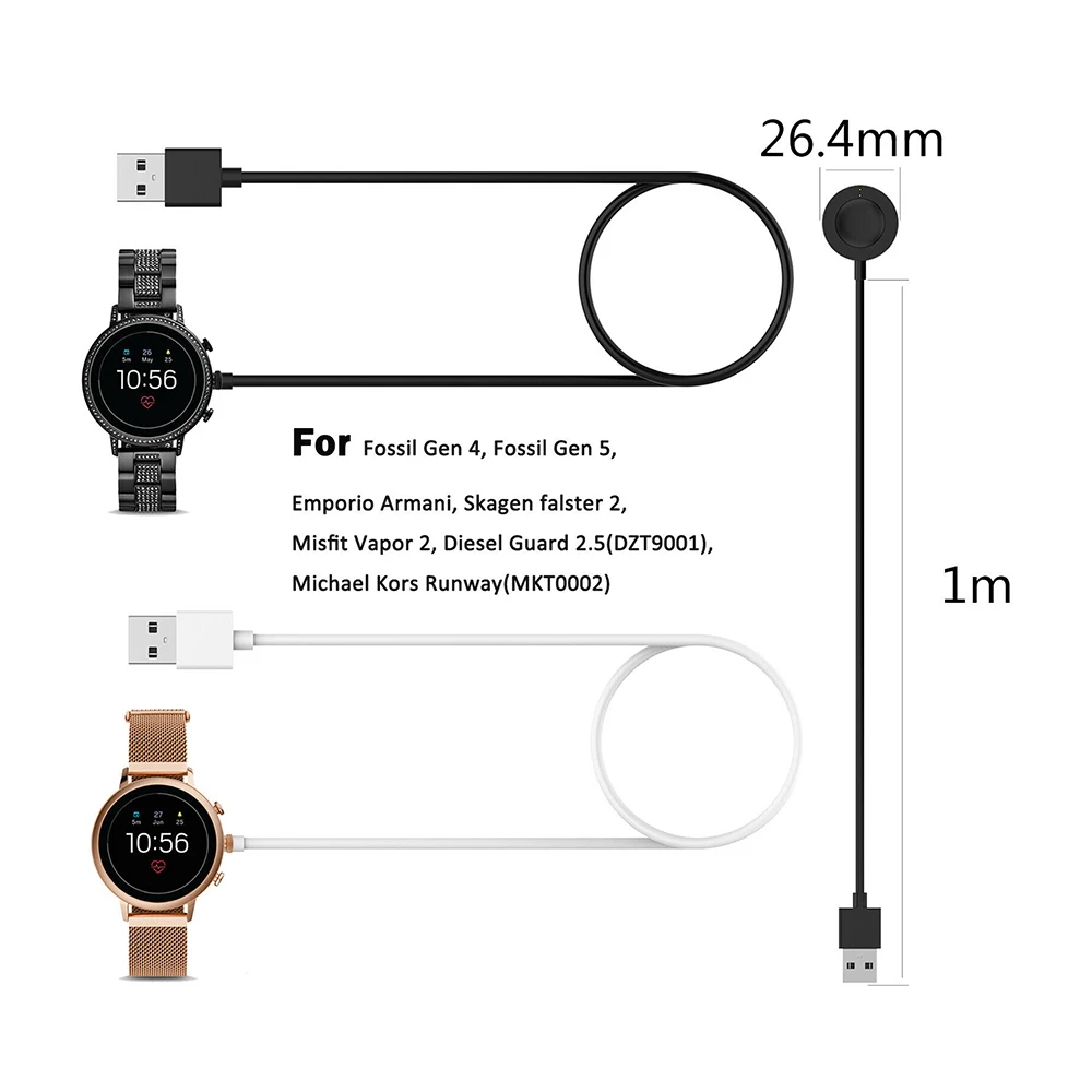 

new Magnetic Charging Data Cable for Fossil Gen 4 5 Emporio Armani Skagen falster 2