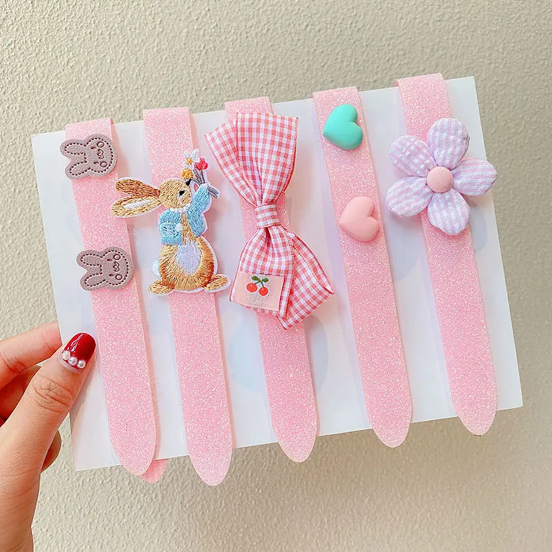 

Cute Bow Hairbands Nylon Fastener Tape Hair bands Bangs Stick Baby Girls Hair Band Non-Slip Hairbands Kids Hair Accessories