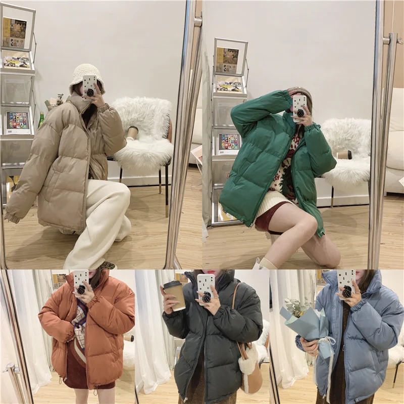 

LMQ New Winter Women Warm Padded Casual Thicken Zipper Straight Snow Jackets Parkas Streetwear Outwear Clothing Coat Female