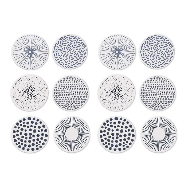 

12X керамический камень с пробковой основой нескользящий теплоизоляционный коврик для стола впитывающие подставки для напитков