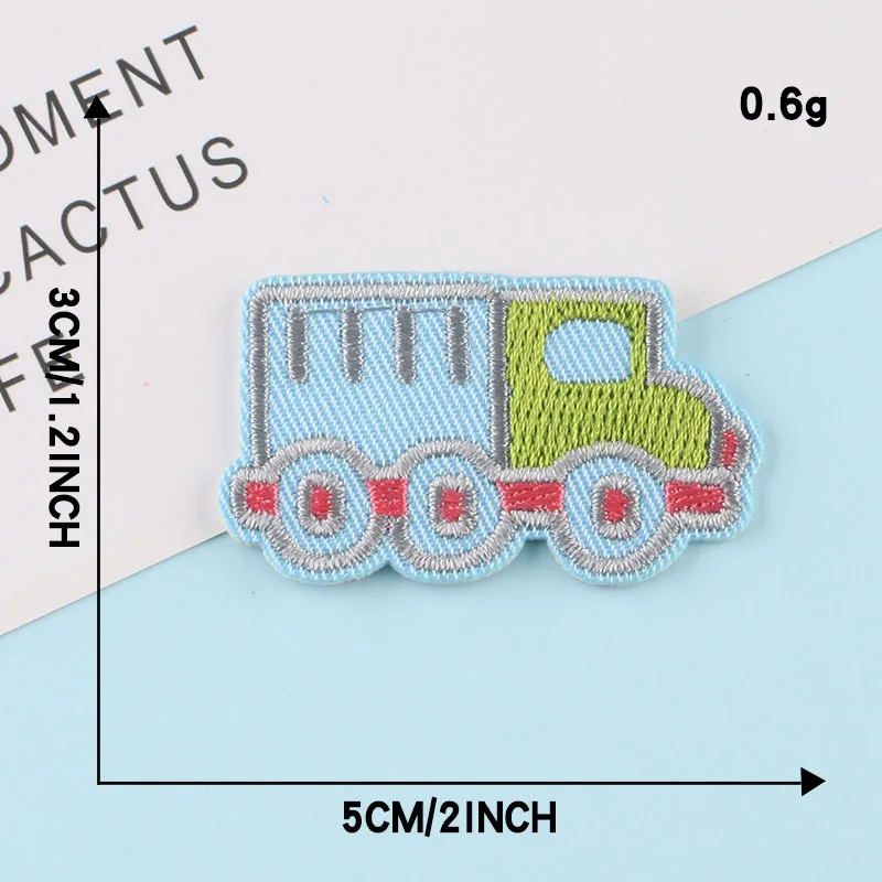 

Cartoon Car Modeling Embroidered Adhesive Patch Clothing Accessories Embroidery Cloth Sticker Iron on Patches for Clothes