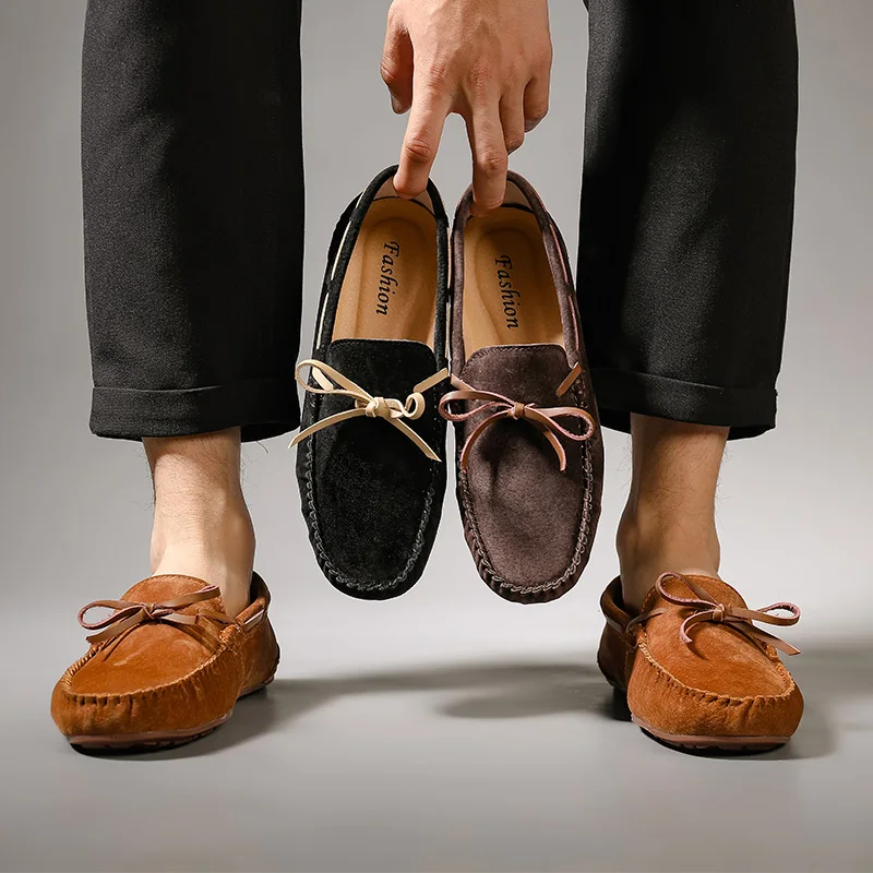 Мужские лоферы больших размеров повседневная обувь для вождения Мужская дышащая