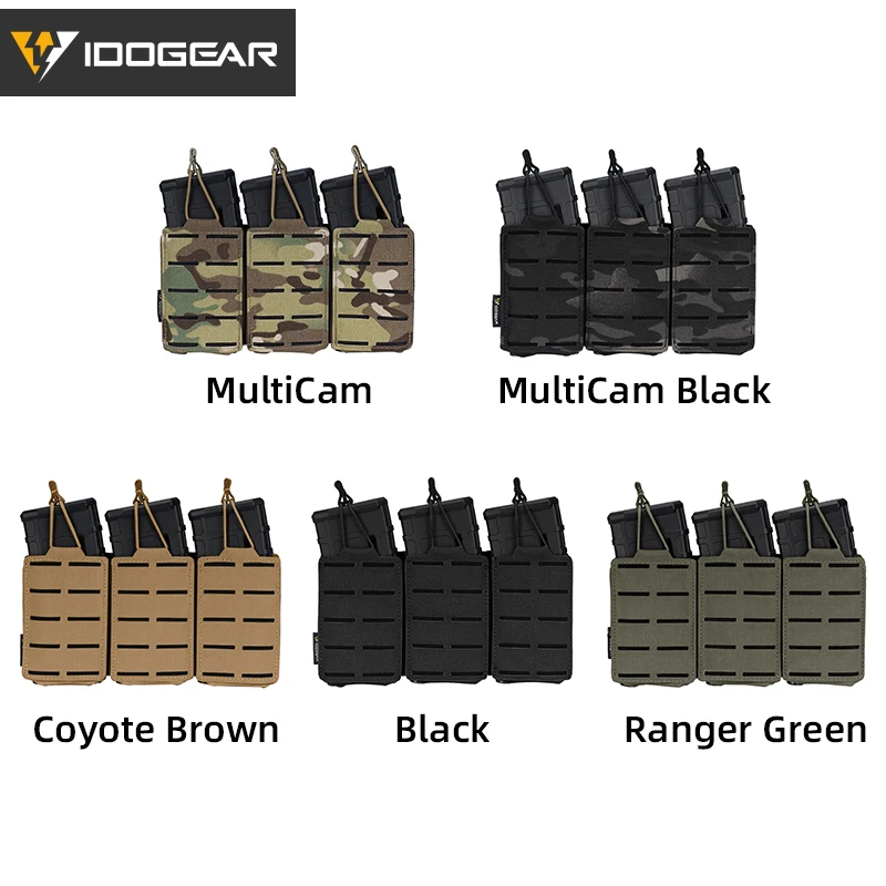 IDOGEAR тактическая сумка LSR 556 Mag тройная переноска MOLLE лазерная резка военный