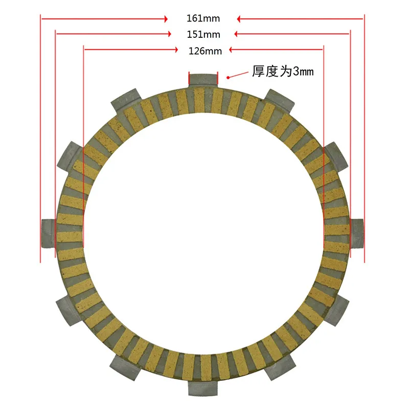 

10 Pcs Motorcycle Friction Clutch Disc Plates For Suzuki GSX1300 R GSX1300R Hayabusa 1999 2000 2001