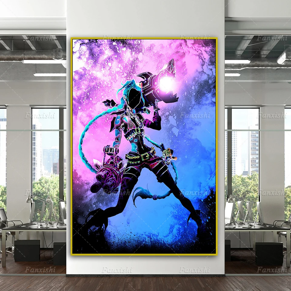 

Arcane Jinx Vi League Of Legends Tv Poster Nordic Home Bedroom Decor Cuadros Modern Living Room Decor Canvas Wall Art Print Gift