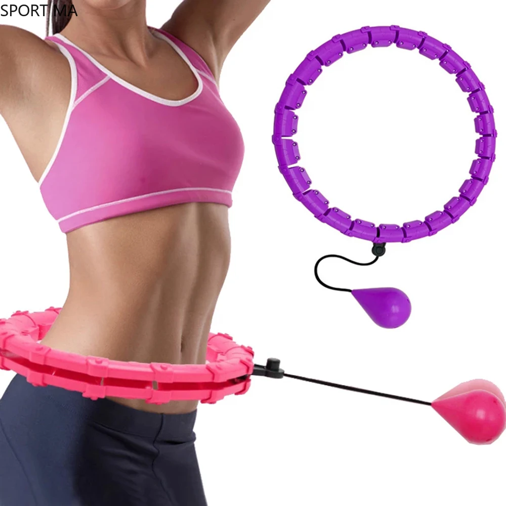 

24 Section Adjustable Sport Hoops Abdominal Thin Waist Exercise Detachable Massage Fitness Hoop Training Weight Loss