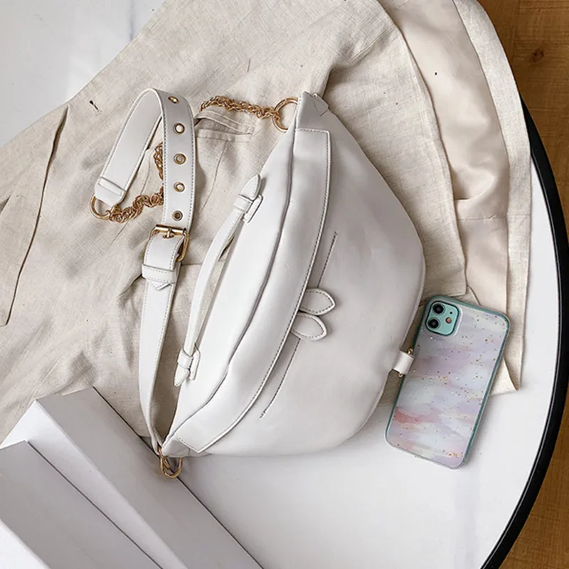 Женская поясная сумка из искусственной кожи однотонная забавная бананка с