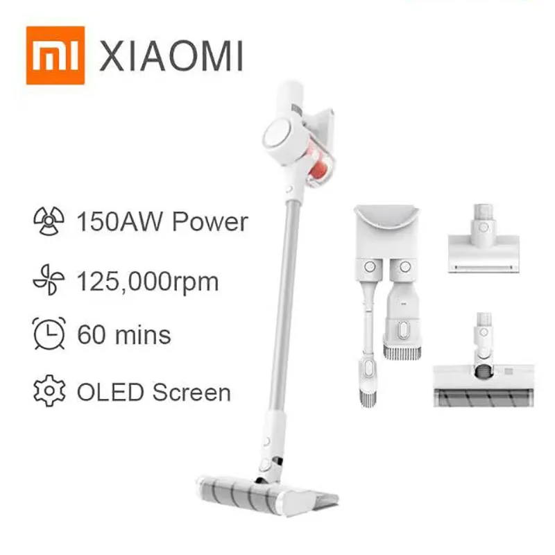 

Ручной пылесос XIAOMI MIJIA K10, беспроводной пылесос для дома и автомобиля, 125000 об/мин, 170AW, циклонная всасывающая многофункциональная щетка