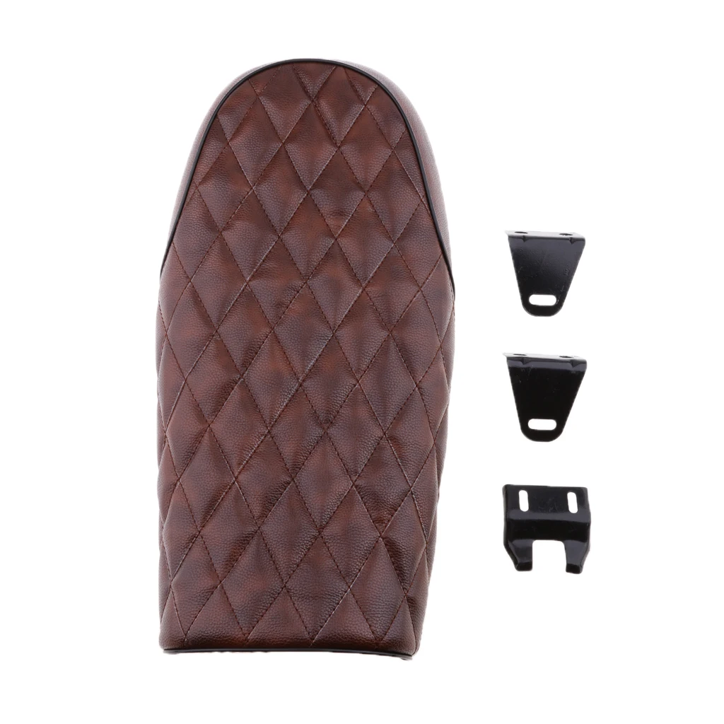 

Motorcycle Diamond Flat Brat Cafe Racer Seat Black For Honda CB500 750