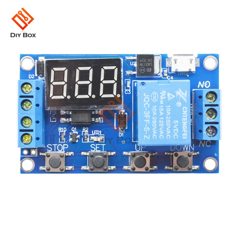 DC 5V 12V 24V светодиодный цифровой реле задержки времени Micro USB автоматизации таймер