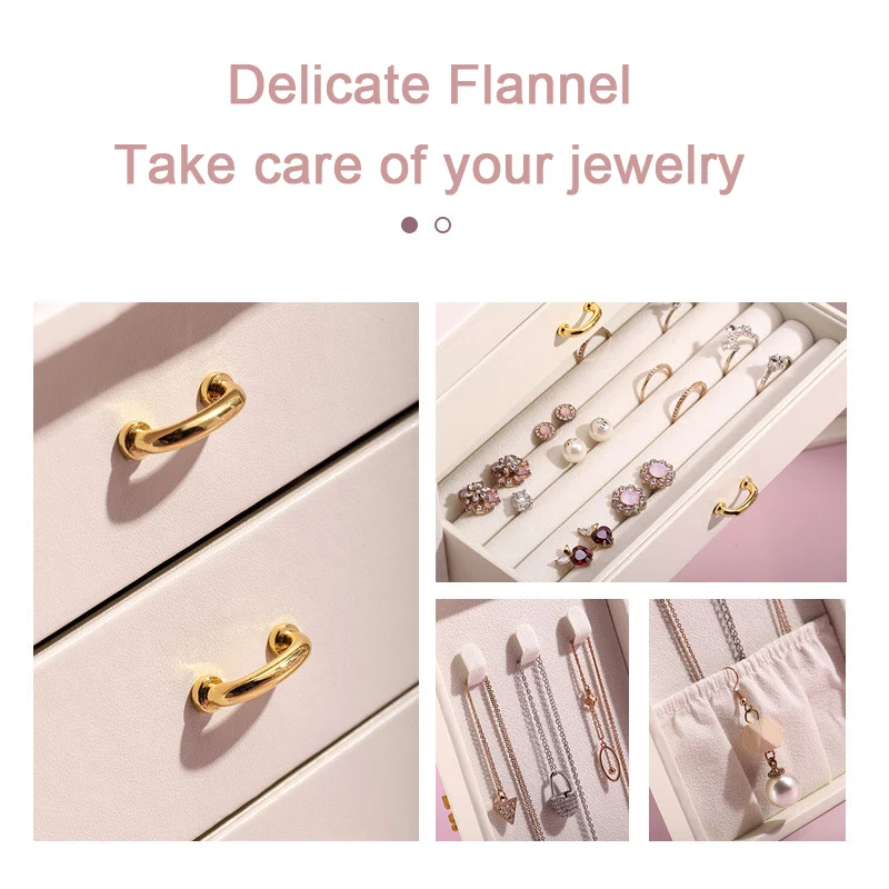 

5 Layers Large Jewelry Box Organizer Earring Ring Necklace Bracelet Jewelry Display Storage Case Jewelry Holder Watch Organizer