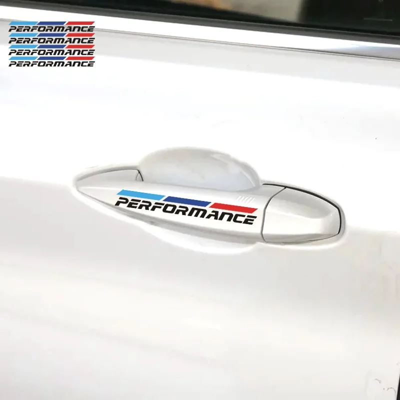 4 шт. автомобилей дверные ручки стикеры производительность значок стикер для BMW M3