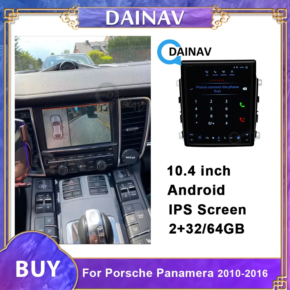 

Вертикальный сенсорный экран автомобильный мультимедийный плеер GPS навигация головное устройство для Porsche Panamera 2014 стерео радио