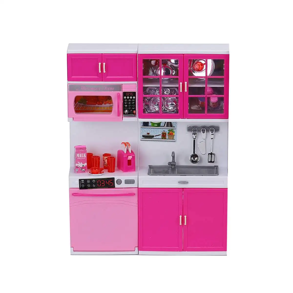 Кухонный Светильник имитация игрушки для шкафа 3 в 1 кухонная посуда притворяться