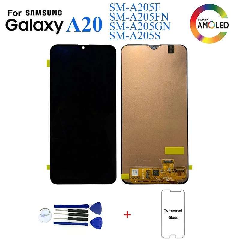 Сменный ЖК экран для Samsung A20 A205 A205FN A205GN A205S модуль экрана|Экраны мобильных
